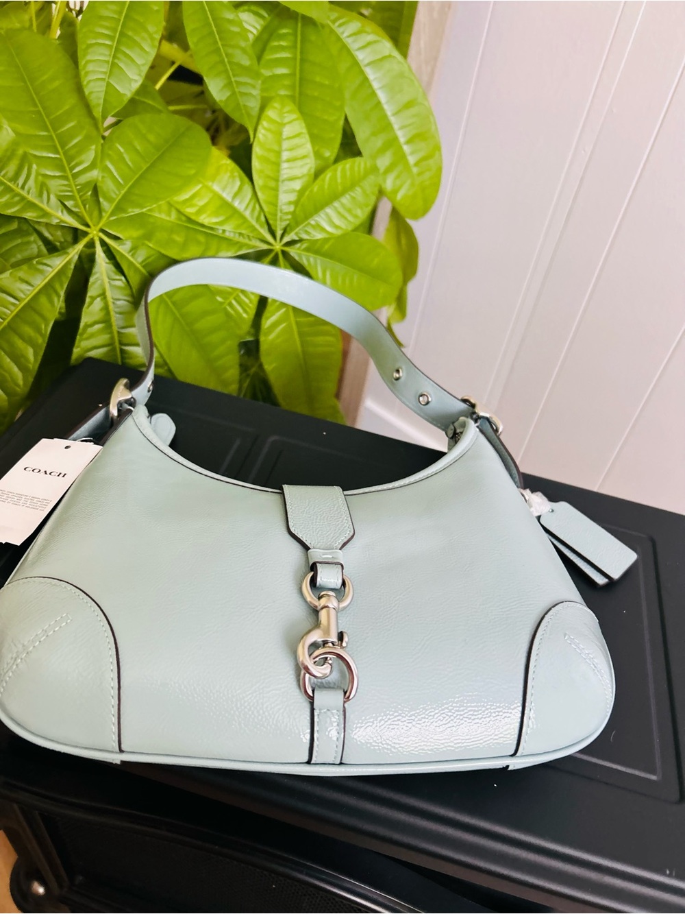 NWT COACH HAMPTONS GLOVE Leather Hobo Shoulder B4/Hunter Green Limited Edition